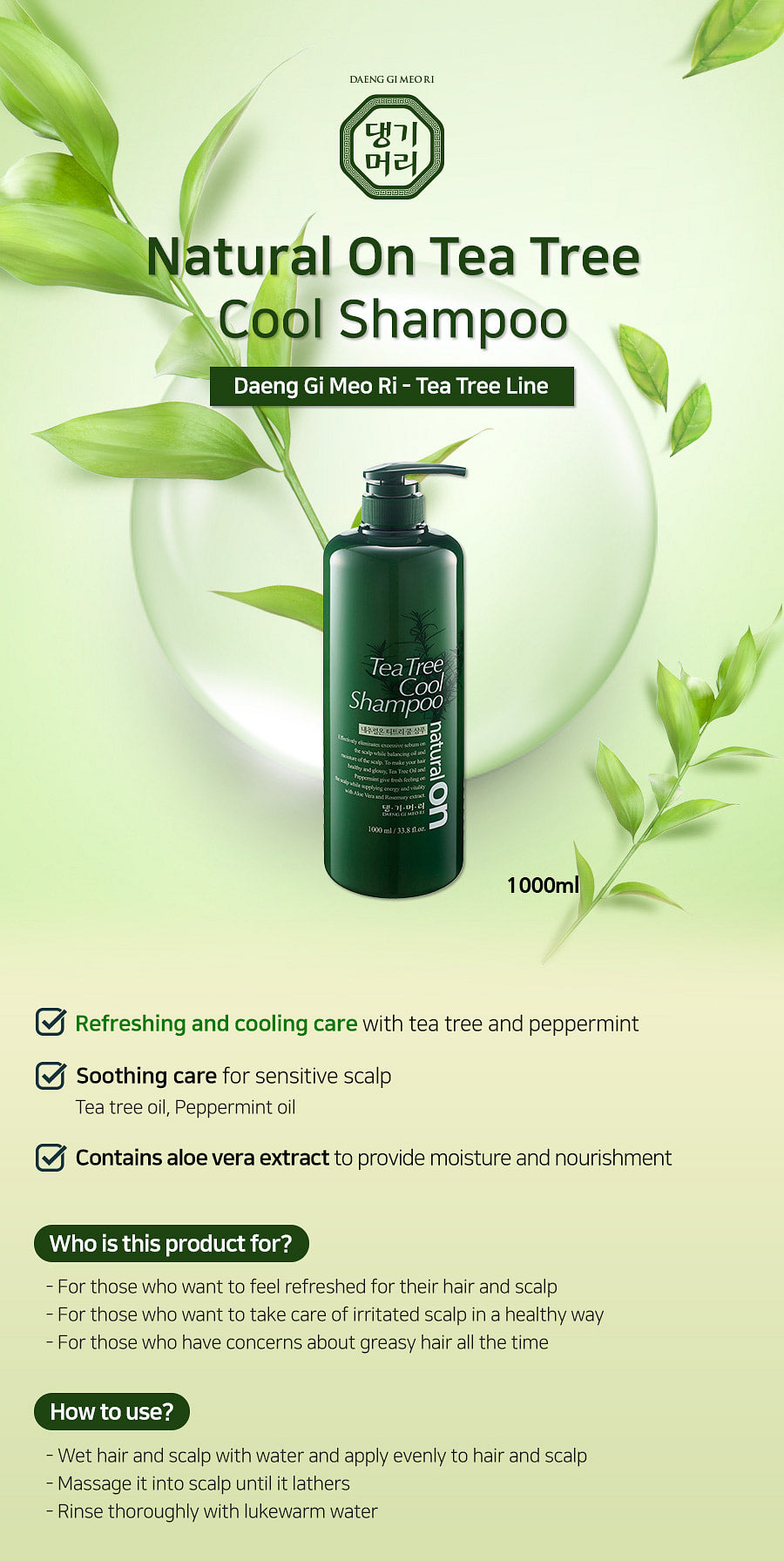 Daeng Gi Meo Ri Natural on Tea Tree Cool Shampoo
