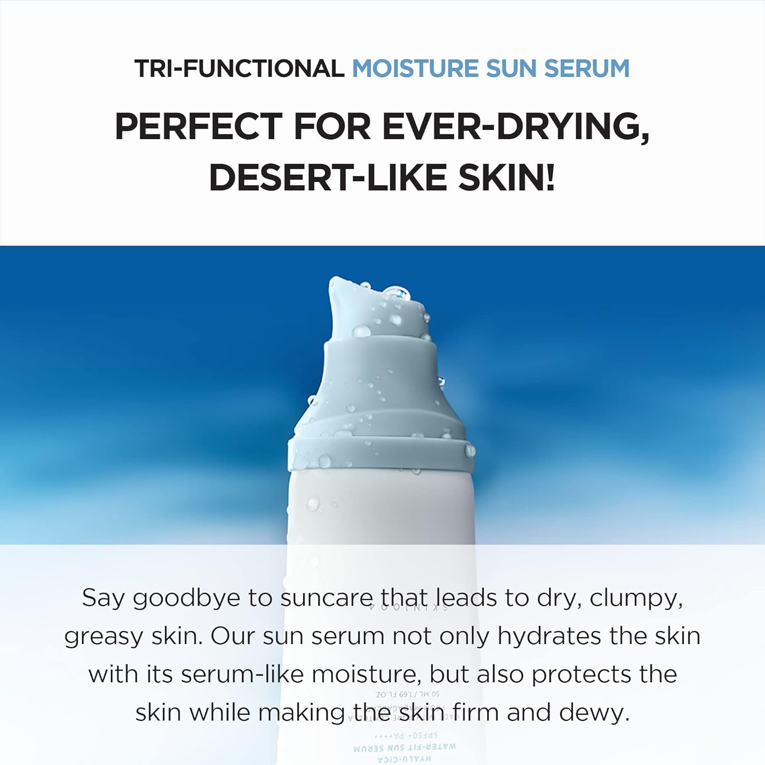 Skin 1004 Hyalu - Cica Water - Fit Sun Serum SPF50+ PA++++ - 50ML