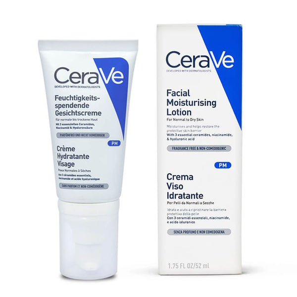 CeraVe Moisturizing Lotion from Normal to Dry | PM | Allergy Tested | Fragrance Free - 52 ML