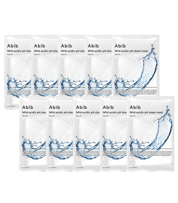 Abib Mild Acidic PH  Sheet Mask Aqua Fit - 10 Sheets